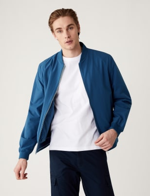 

Mens M&S Collection Bomber Jacket with Stormwear™ - Steel Blue, Steel Blue