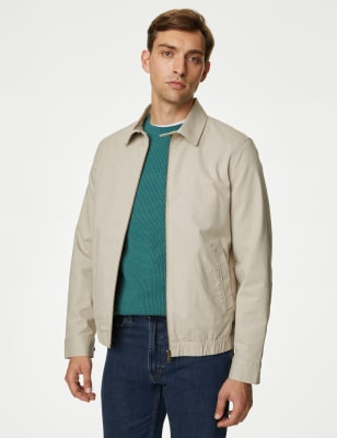 Oso hélice Excepcional Chaqueta Harrington de algodón | M&S ES