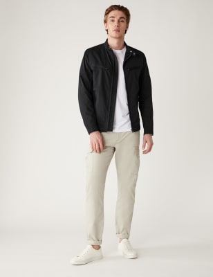 

Mens M&S Collection Biker Jacket with Stormwear™ - Black, Black