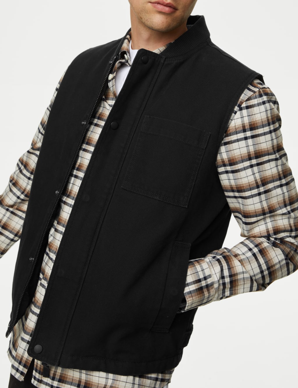 Pure Cotton Borg Lined Gilet image 3