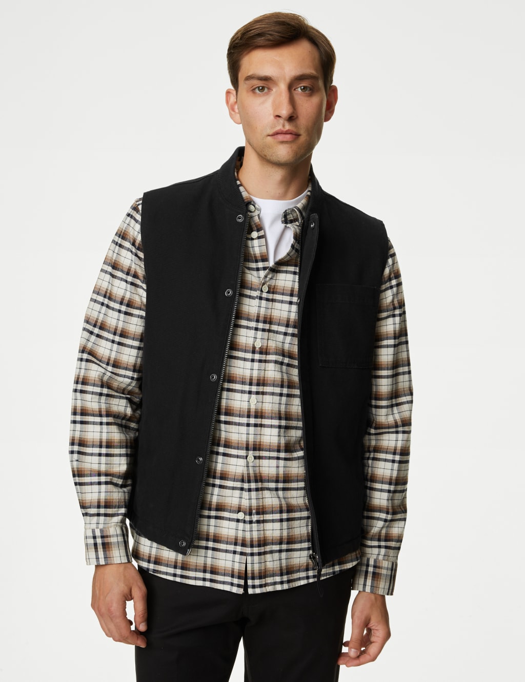 Pure Cotton Borg Lined Gilet image 4