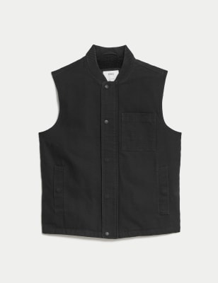 Pure Cotton Borg Lined Gilet