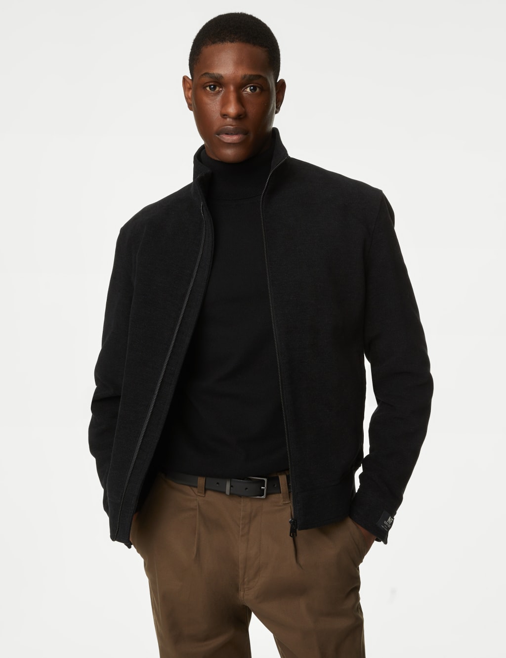 Funnel neck mens coat shop