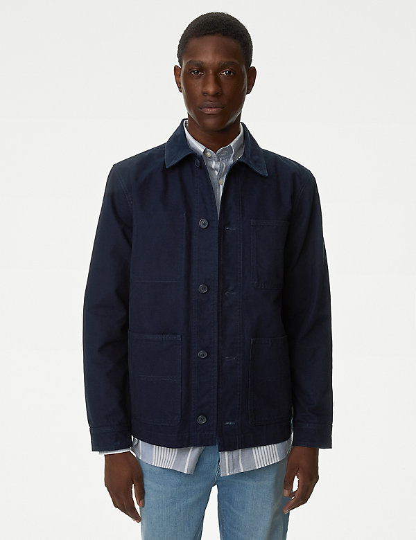 Pure Cotton Chore Jacket with Stormwear™ - IT