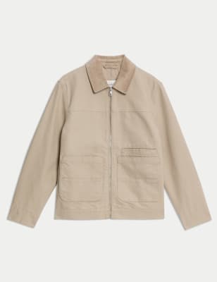 Cotton Rich Canvas Harrington Jacket 1 of 6