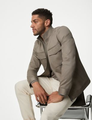 

Mens Autograph Pure Cotton Jacket with Stormwear™ - Taupe, Taupe