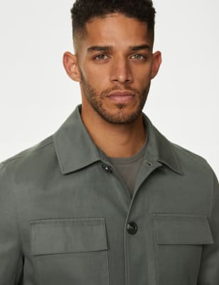 Linen Blend Safari Jacket