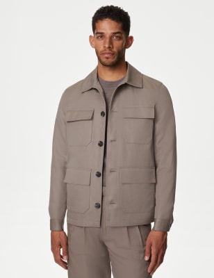 Linen Blend Safari Jacket