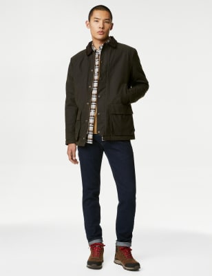 Marks and spencer store indigo waxed jacket