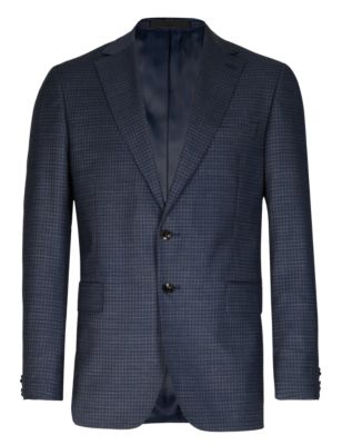 Wool Rich Checked Tailored Fit Jacket | Collezione | M&S