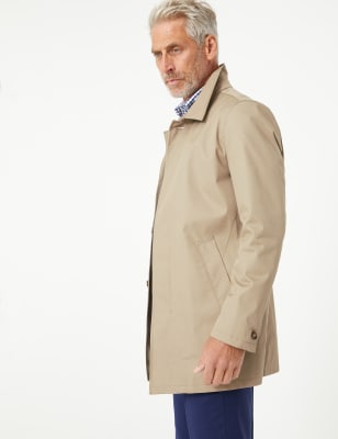 m&s navy trench coat