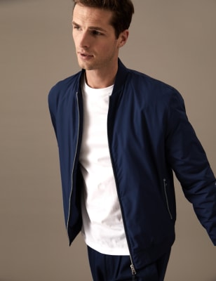 

Mens Autograph Bomber Jacket with Stormwear™ - Dark Navy, Dark Navy