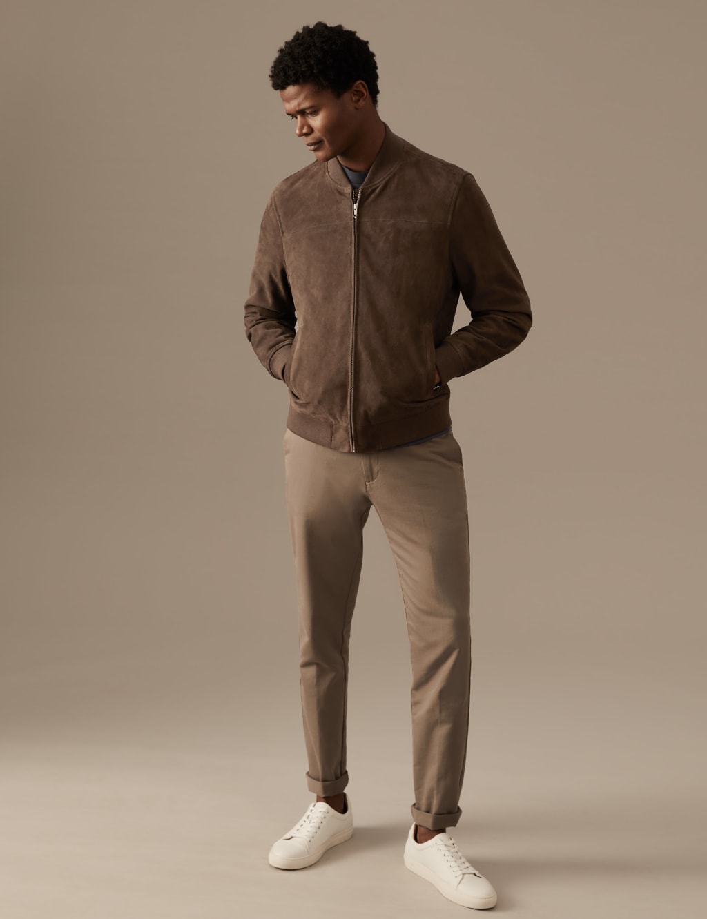 Suede Bomber Jacket image 1