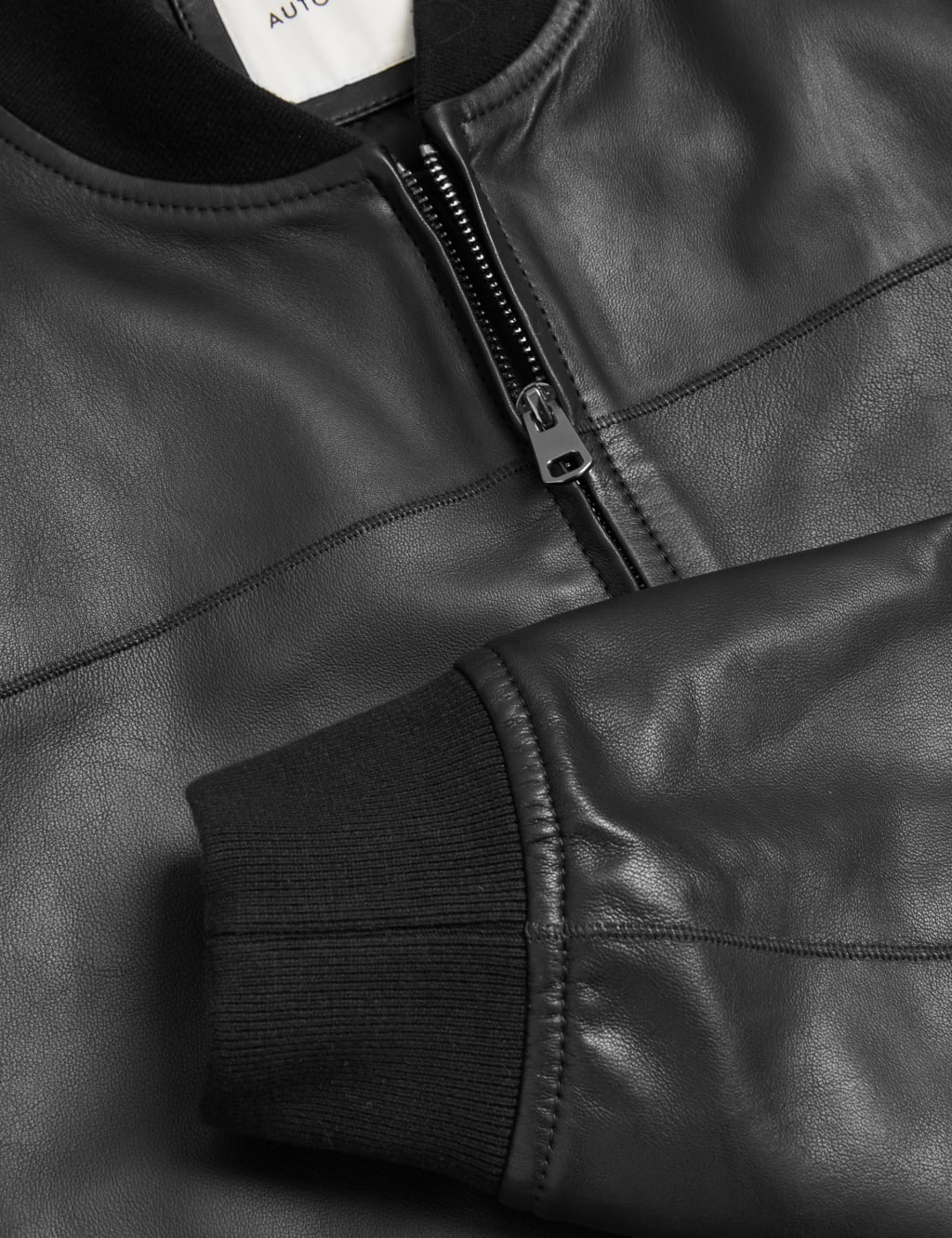 Leather Bomber Jacket image 6