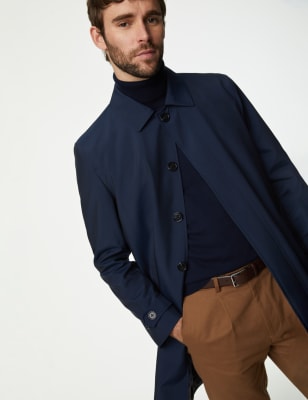 Blue mac coat clearance mens