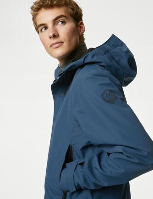 

Mens M&S Collection Waterproof Hooded Anorak with Stormwear™ - Blue, Blue