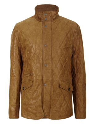 Genuine Leather Jacket with Thinsulate™ | Blue Harbour | M&S