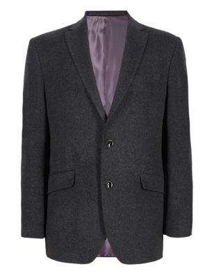Wool Blend 2 Button Jacket with Cashmere | Collezione | M&S