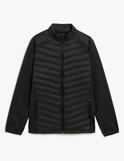 Goodmove Padded Puffer Jacket With Stormwear™ - L - Black, Black