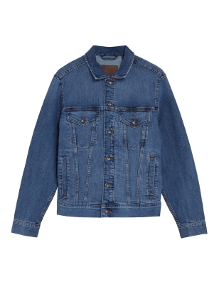 

Mens M&S Collection Denim-Jacke - Medium Blue, Medium Blue