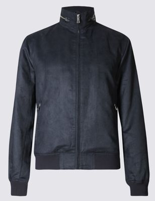 Mock Suede Bomber Jacket | M&S Collection | M&S