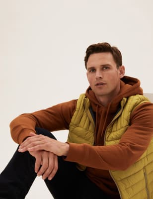 

Mens M&S Collection Weste aus recyceltem Material mit Federn und Daunen - Yellow, Yellow