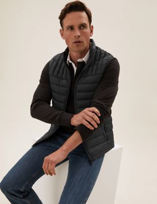 

Mens M&S Collection Feather and Down Recycled Gilet - Black, Black