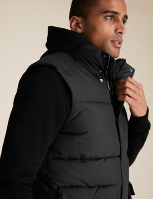 

Mens M&S Collection Padded Gilet with Thermowarmth™ - Black, Black