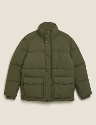 

Mens M&S Collection Puffer Jacket with Thermowarmth™ - Khaki, Khaki