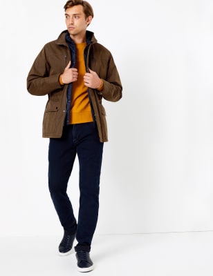 Caban &agrave; encolure double