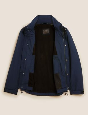 Mens M&S Collection Fleece Lined Windbreaker Jacket with Stormwear™ - Dark Navy