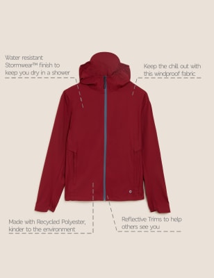 

Mens GOODMOVE Recycled Hooded Jacket - Red, Red