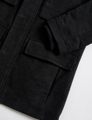 Funnel Neck Moleskin Jacket