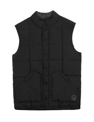 

Mens M&S Collection Quilted Gilet - Black, Black