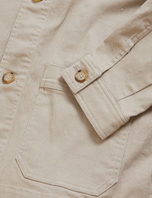 

Mens M&S Collection Cotton Rich Lightweight Utility Jacket - Light Stone, Light Stone