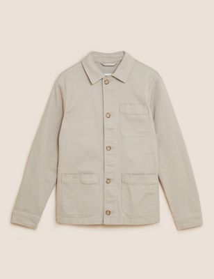Cotton Rich Lightweight Utility Jacket | M&S Collection | M&S
