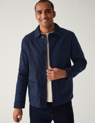 

Mens M&S Collection Leichte Jacke mit hohem Baumwollanteil - Dark Navy, Dark Navy