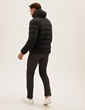 Hooded Feather and Down Puffer Jacket