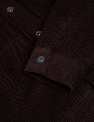 

Mens M&S Collection Corduroy Trucker Jacket with Stormwear™ - Chocolate, Chocolate