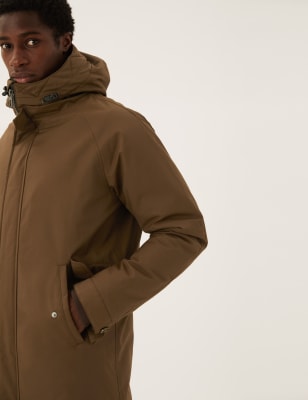 

Mens M&S Collection Borg Lined Parka Jacket with Stormwear™ - Brown, Brown