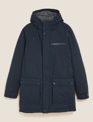 

Mens M&S Collection Baumwollparka mit Thermowarmth™ - Navy, Navy