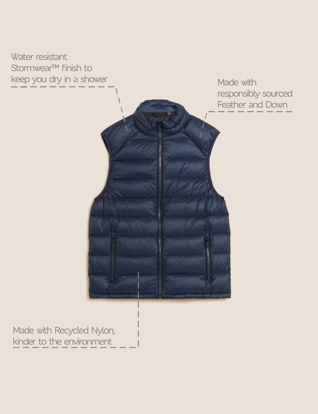 Feather and Down Gilet image 5