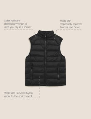 

Mens M&S Collection Feather and Down Gilet - Black, Black