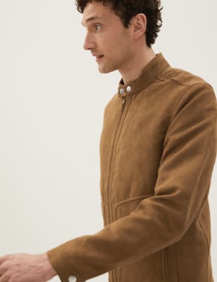 M&s mens suede on sale jacket