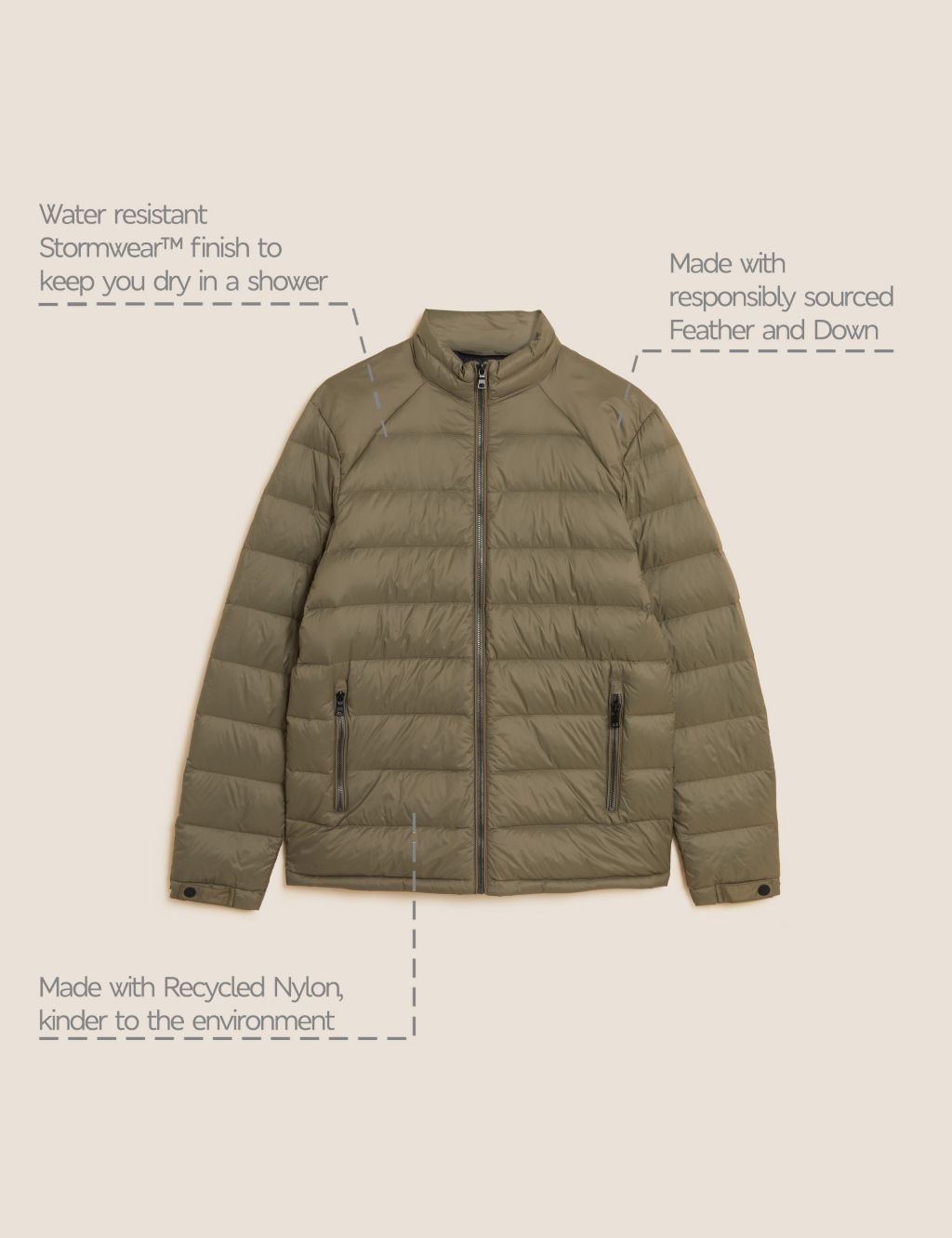 Feather and Down Puffer Jacket image 6