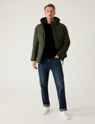 

Mens M&S Collection Feather and Down Puffer Jacket - Green, Green