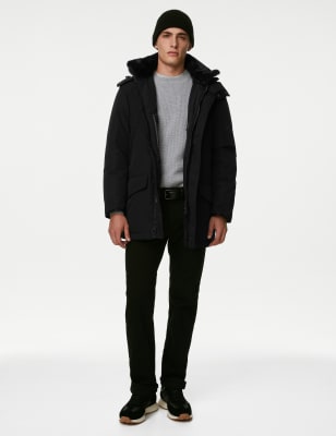 

Mens M&S Collection Feather and Down Parka with Stormwear™ - Black, Black