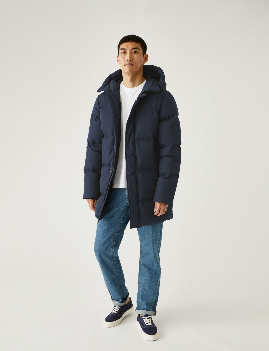 Feather and Down Padded Parka Coat image 1