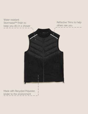 

GOODMOVE Chaleco de running con Stormwear™Mens - Black, Black
