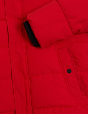 

Mens M&S Collection Hooded Puffer Jacket with Thermowarmth™ - Red, Red